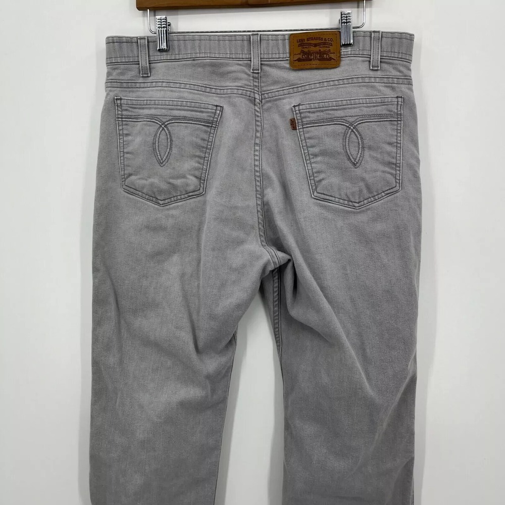 Levi's‎ Jeans Men's Size 38 Gray Cotton Blend Leather Tab Vintage 90s Paper Tag - Picture 6 of 10